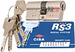 Цилиндр CISA RS3 ключ/ключ (цвет - матовый никель)