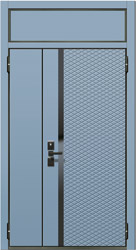 декоративная панель ченелс для металлических дверей СТАЛ двустворчатая рис 03