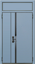 декоративная панель ченелс для металлических дверей СТАЛ двустворчатая рис 08