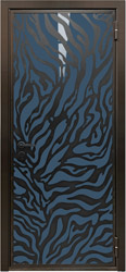 декоративная отделка для металлических дверей СТАЛ Металл-Арт серо-синий