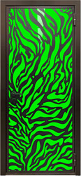 декоративная отделка для металлических дверей СТАЛ Металл-Арт зеленый