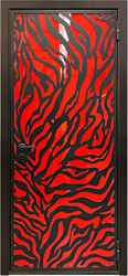 декоративная отделка для металлических дверей СТАЛ Металл-Арт красный