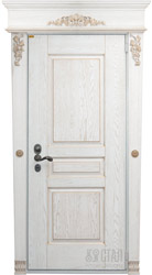 дверь с эксклюзивным дверным порталом из массива дуба