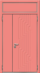 дверь двухстворчатая с фрамугой панель проекция рис. №08 1
