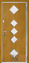 Металлическая дверь с панелью Сибу