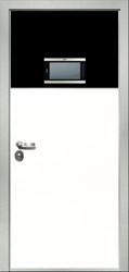 фото видеодомофон j 2000 с черной и белой панелями