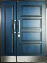 Дверь двустворчатая с фрезерованными панелями Фибропараллель