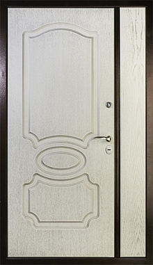 Входная двустворчатая дверь СТАЛ-100 с панелью Модерн